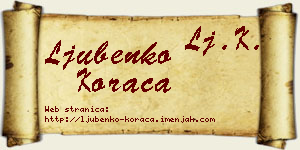 Ljubenko Koraca vizit kartica
